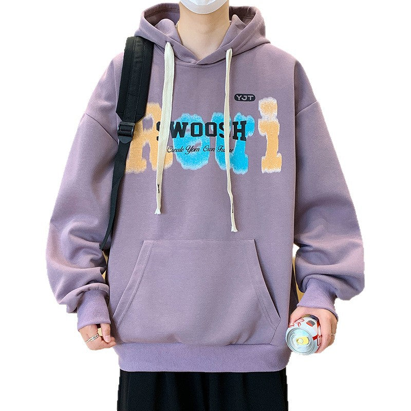 Unisex Oversized Kapuzenpullover mit kreativem Schriftzug Aliams