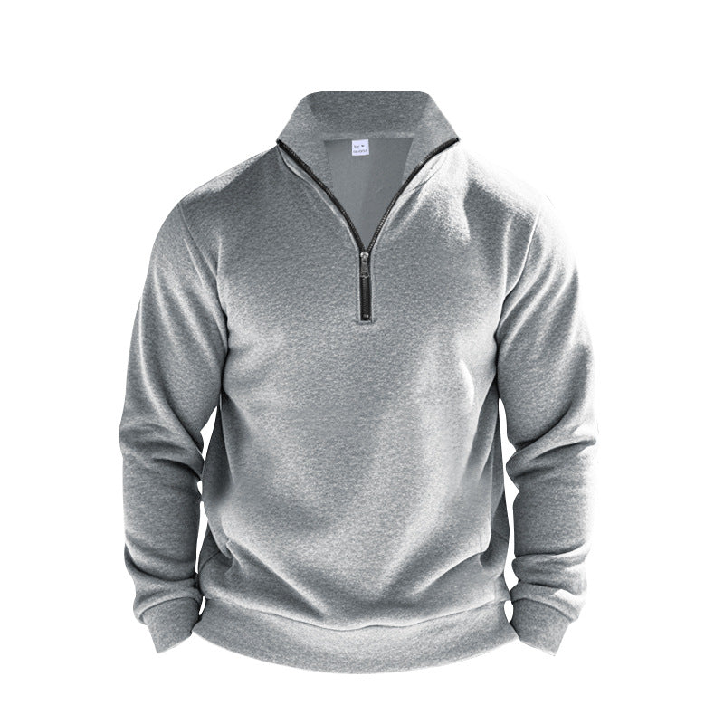 Herren strukturierter Pullover mit Reißverschluss Aliams
