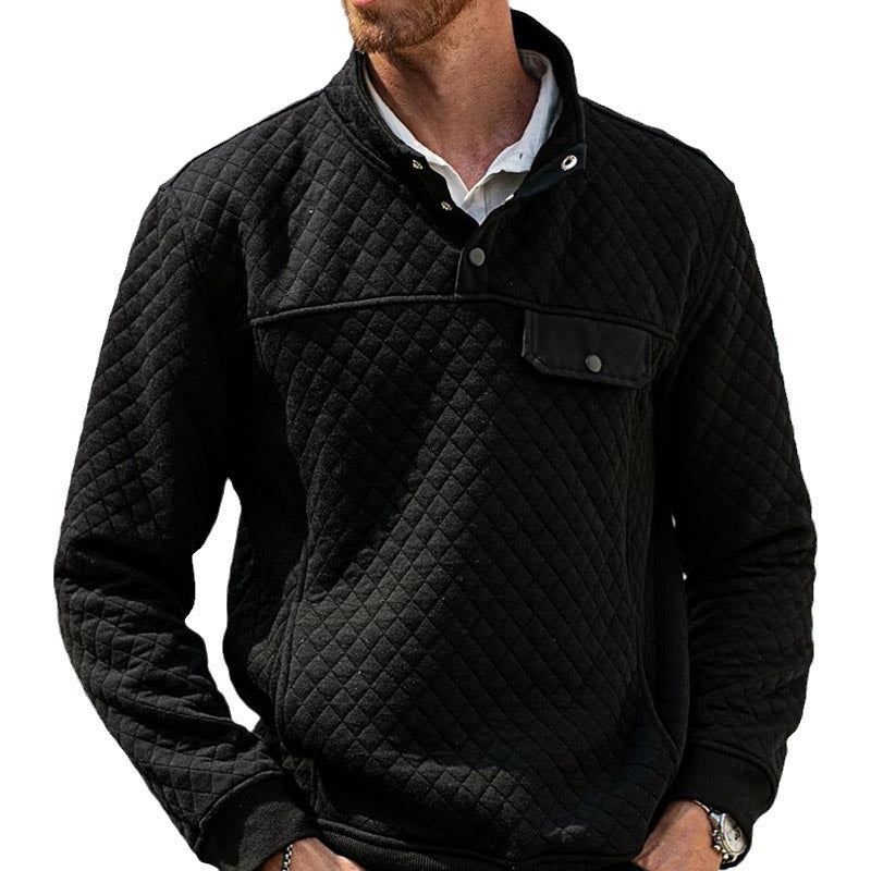 Herren Stepppullover mit Brusttasche und kontrastierenden Details Aliams