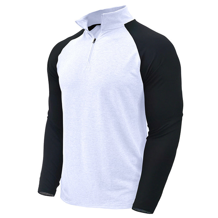 Herren Sportlicher Stehkragenpullover Aliams