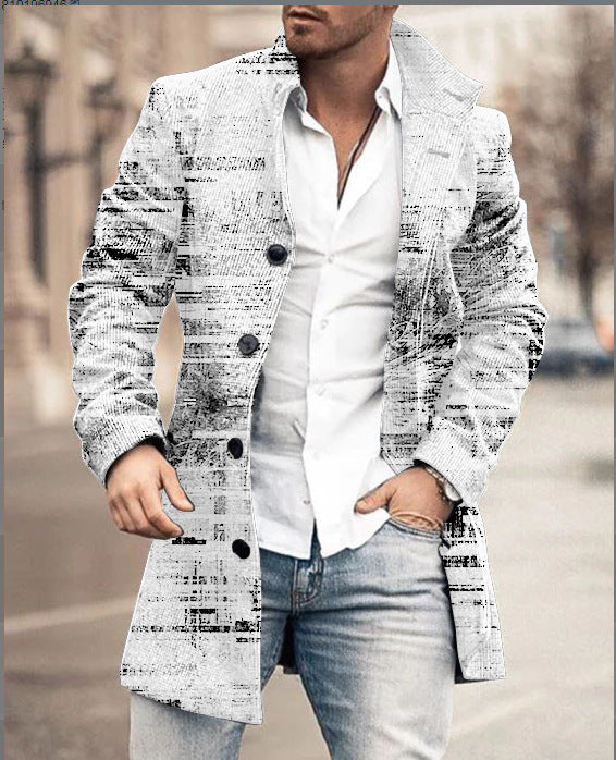 Herren Wollmantel im modernen Karodesign mit taillierter Passform Aliams