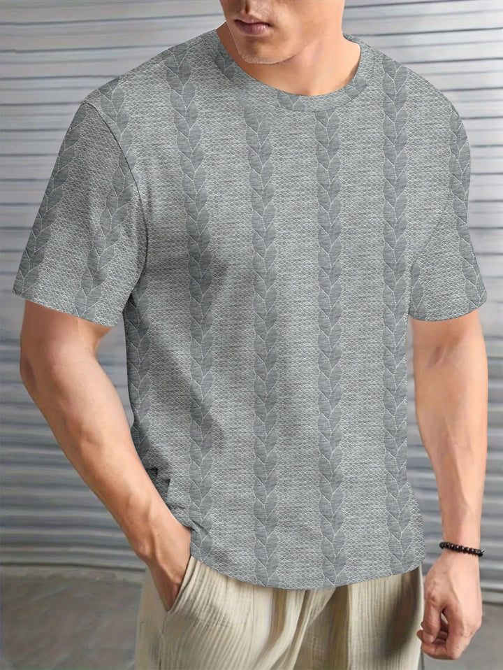Herren Strukturiertes Kurzarmshirt Aliams