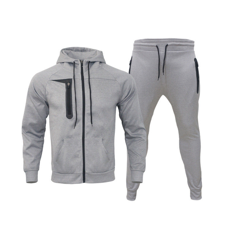 Herren Sportlicher Kapuzenjacke und Jogginghose Set Aliams