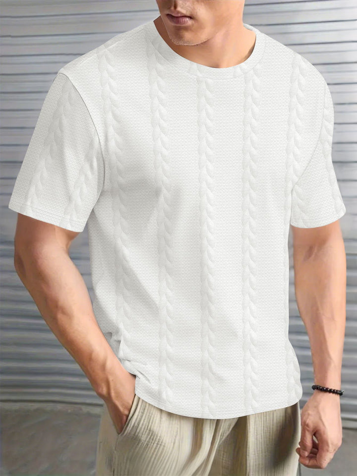 Herren Strukturiertes Kurzarmshirt Aliams