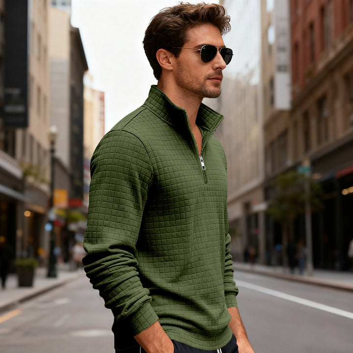 Herren Sportlicher Pullover mit Reißverschluss Aliams