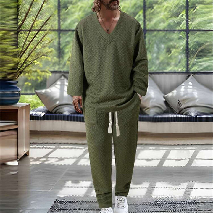 Herren V-Ausschnitt Freizeitanzug Aliams