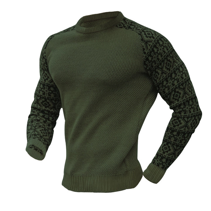Herren Strickpullover mit grafischem Muster und strukturiertem Design Aliams