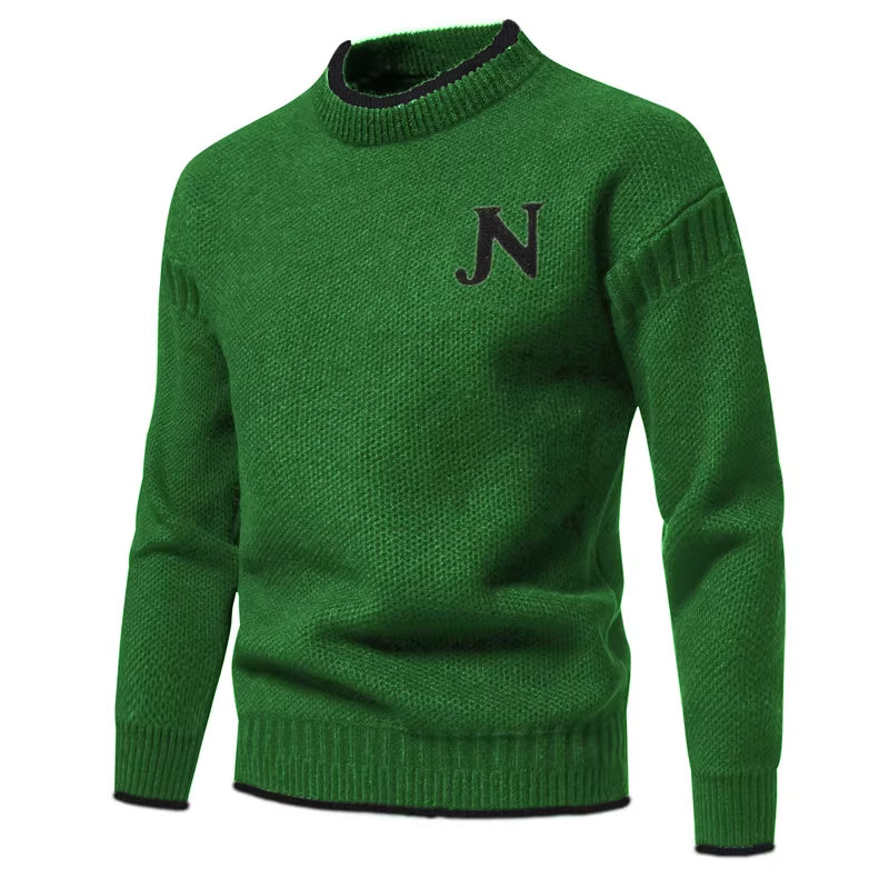 Herren Strukturierter Strickpullover mit Rundhalsausschnitt Aliams