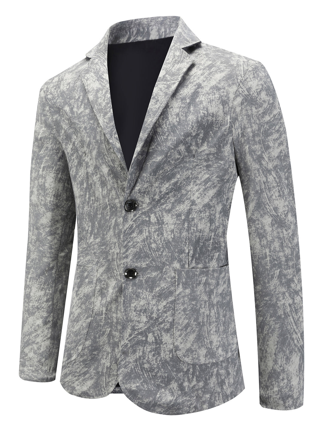Herren strukturierter Casual-Blazer mit modernem Design und zwei Taschen Aliams