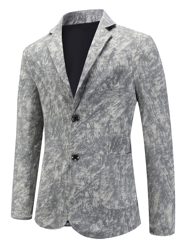 Herren strukturierter Casual-Blazer mit modernem Design und zwei Taschen Aliams