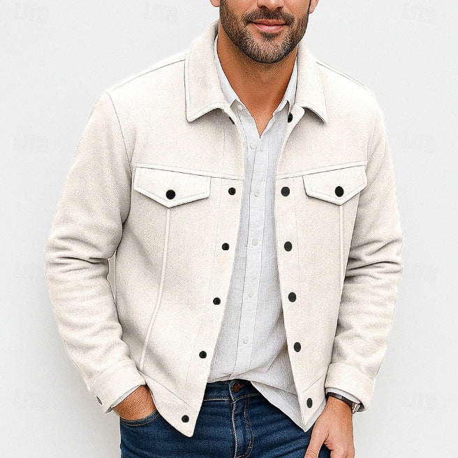 Herren stylische Utility-Jacke mit gepolsterten Taschen Aliams