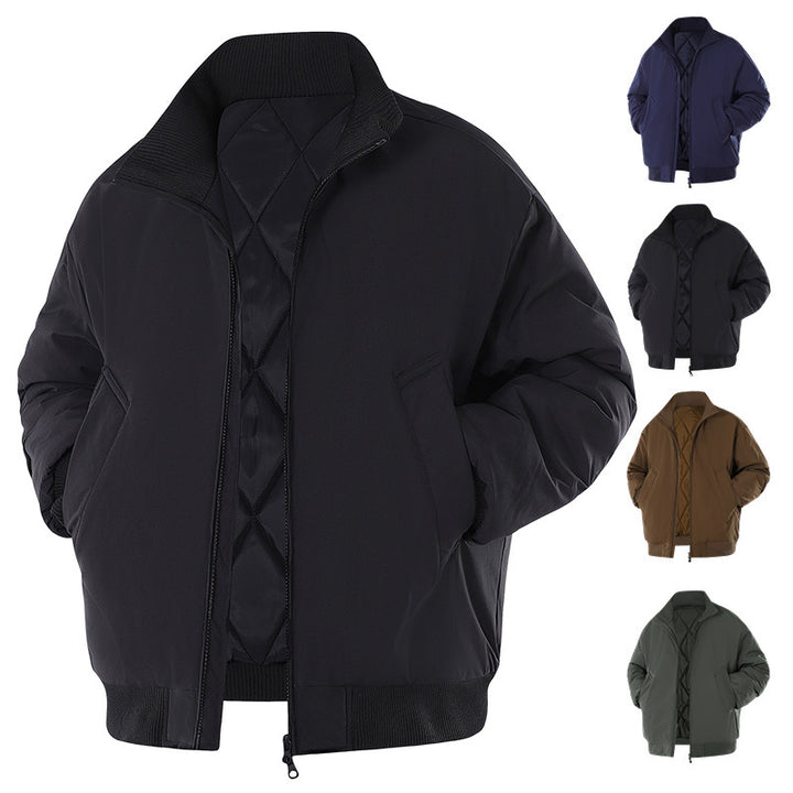 Herren Winterjacke mit warmem Innenfutter und praktischen Taschen Aliams