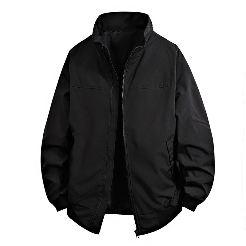 Herren Übergangsjacke mit hohem Kragen und praktischen Reißverschlusstaschen Aliams