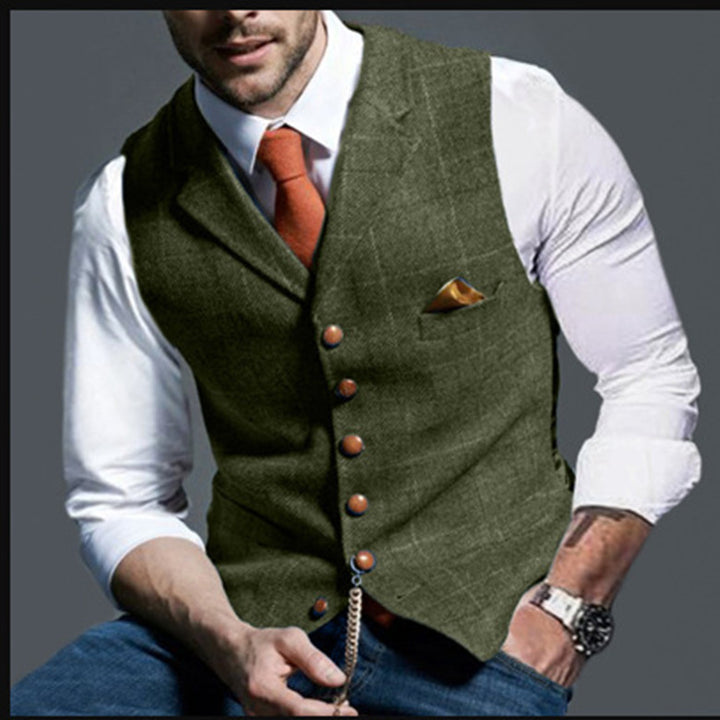 Herren stilvolle elegante Weste mit feinem Stoff Aliams
