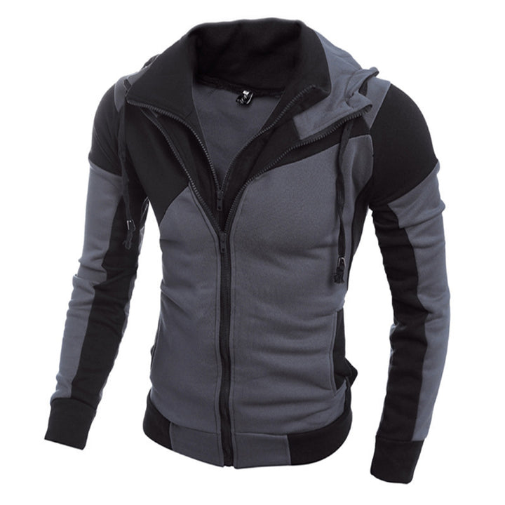 Herren sportlicher Kapuzenjacke mit modischem Farbblockdesign Aliams
