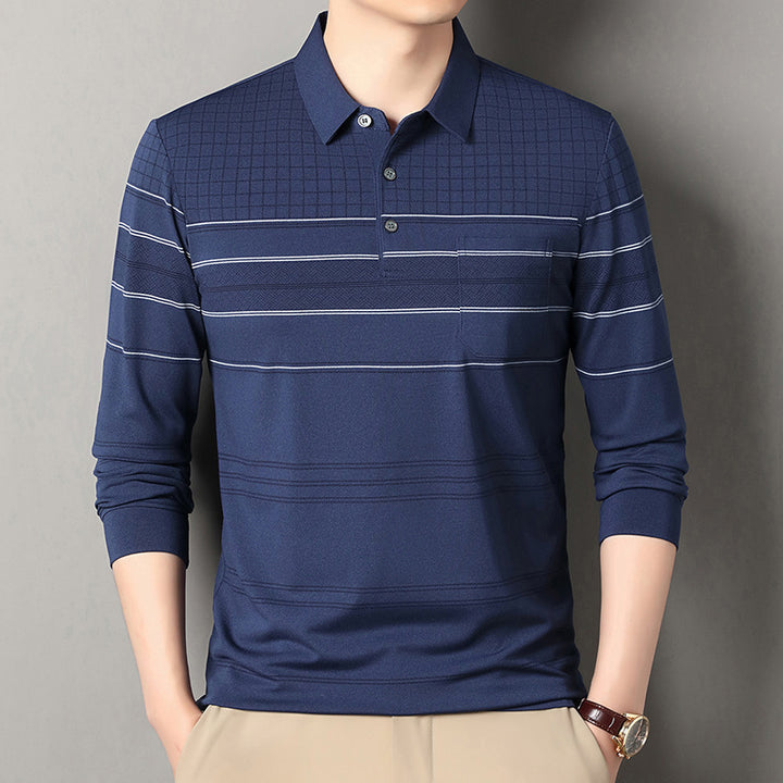 Herren komfortables Poloshirt mit strukturiertem Design und eleganten Details Aliams