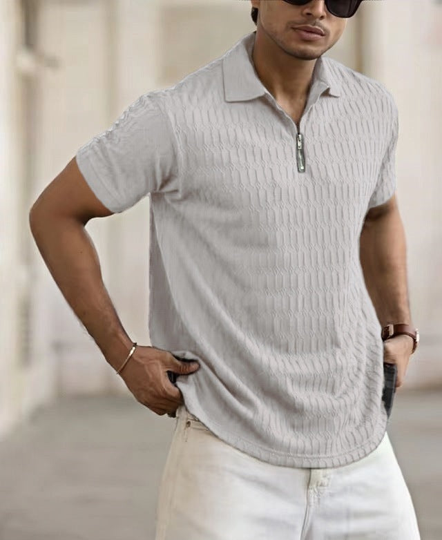 Herren Struktur Polo Shirt Aliams