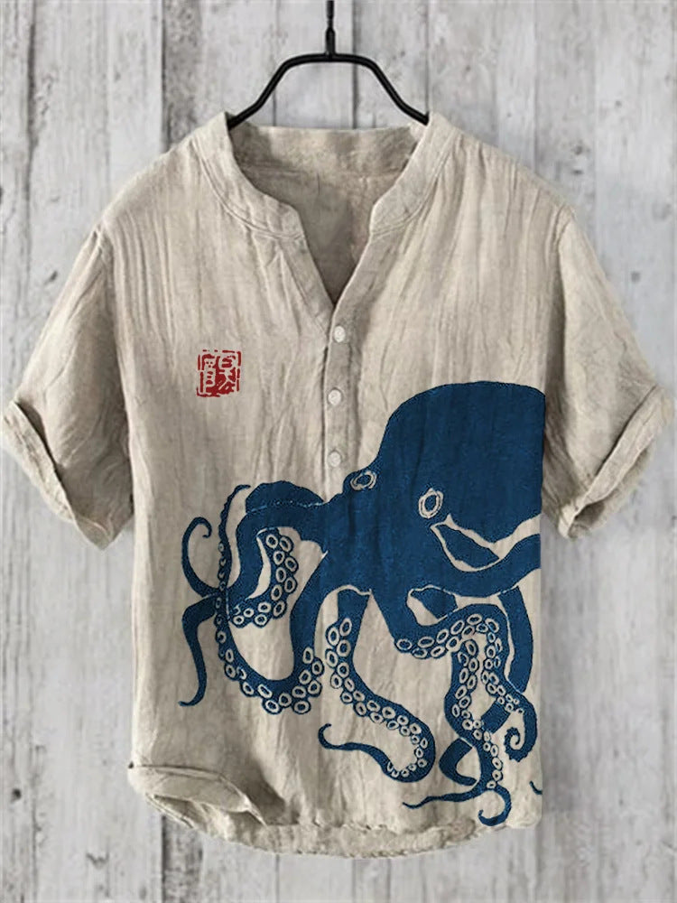 Aliams | Japanisches Hemd Aus Leinenmix
