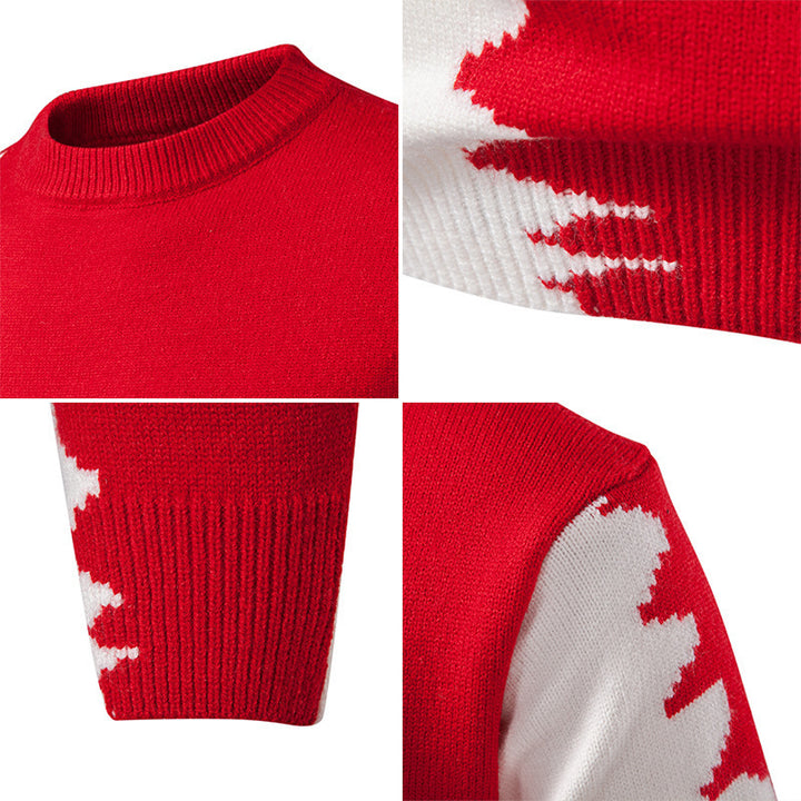 Herren Strickpullover mit kreativem Farbverlauf und klassischem Rundhalsausschnitt Aliams