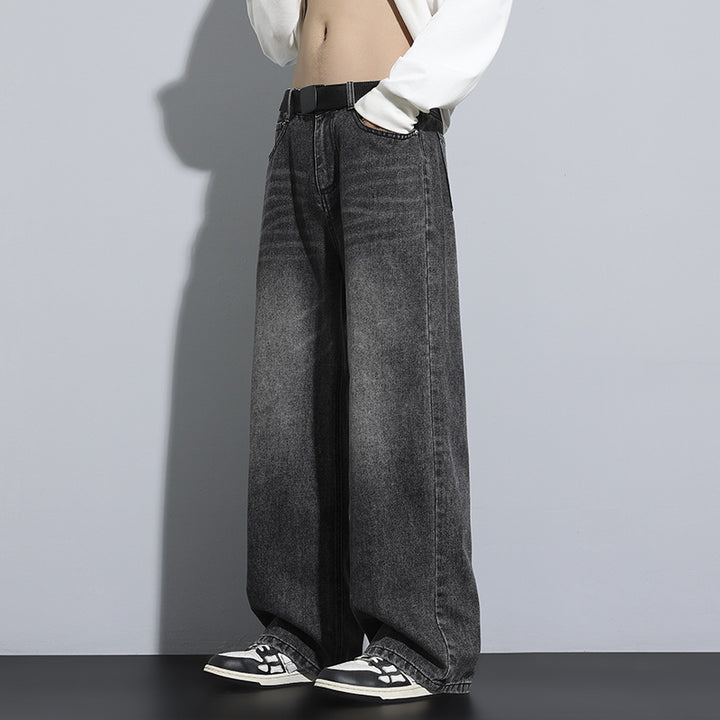 Unisex Weit geschnittene Denim-Jeans Aliams