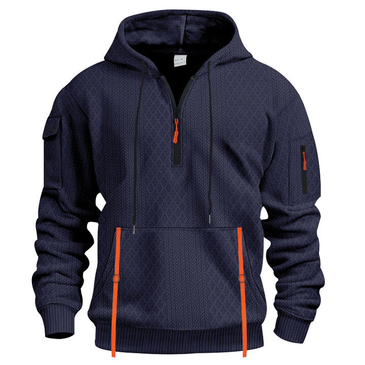 Herren sportlicher Kapuzenpullover mit innovativem Strukturdesign Aliams