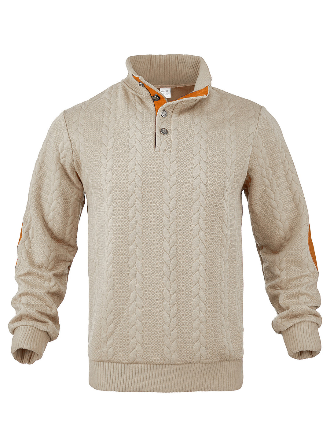 Herren Strickpullover mit hohem Kragen und strukturierter Oberfläche Aliams