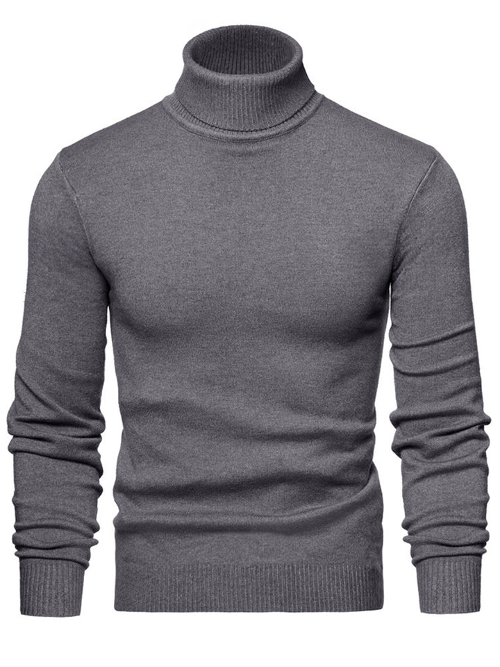 Herren Zeitloser Rollkragenpullover aus weicher Wolle Aliams