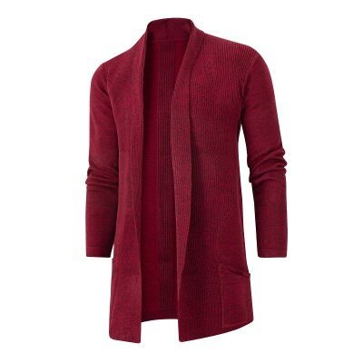 Herren Strickjacke mit offenem Schnitt und praktischen Taschen Aliams