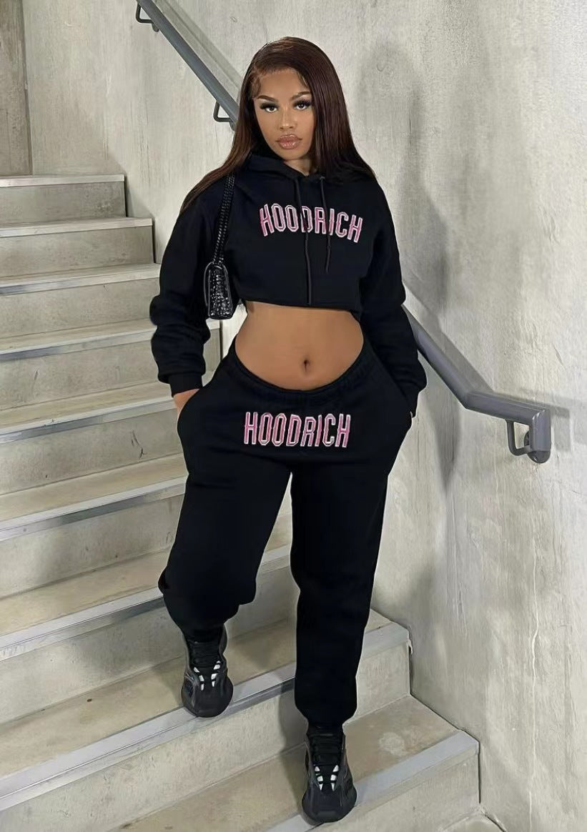 Herren Sportlicher Hoodie und Jogginghose-Set mit modischem Schriftzug Aliams