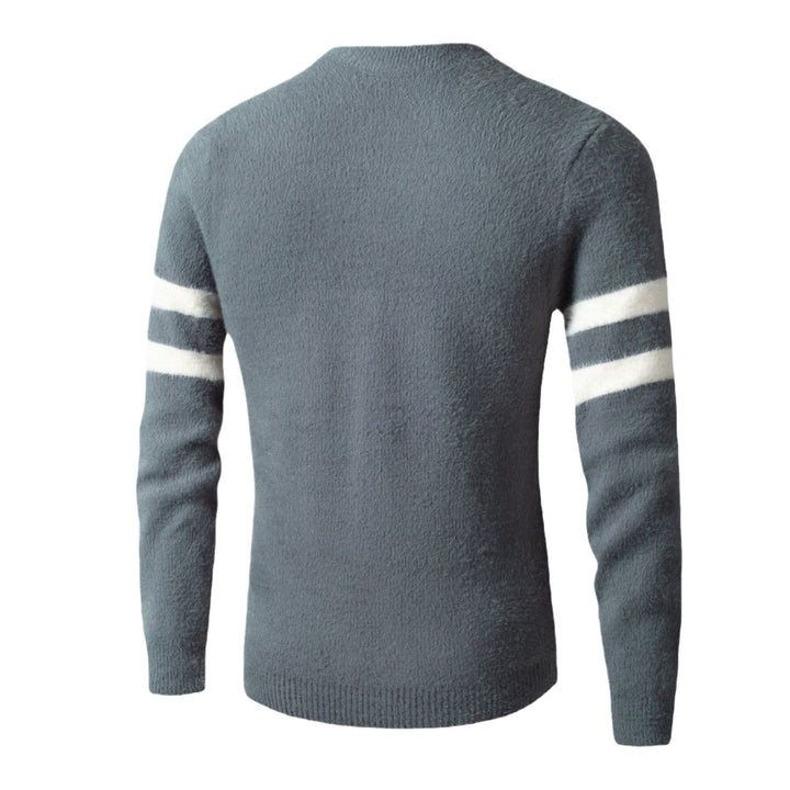 Herren Sportlicher Wollpullover mit strukturiertem Logo Aliams