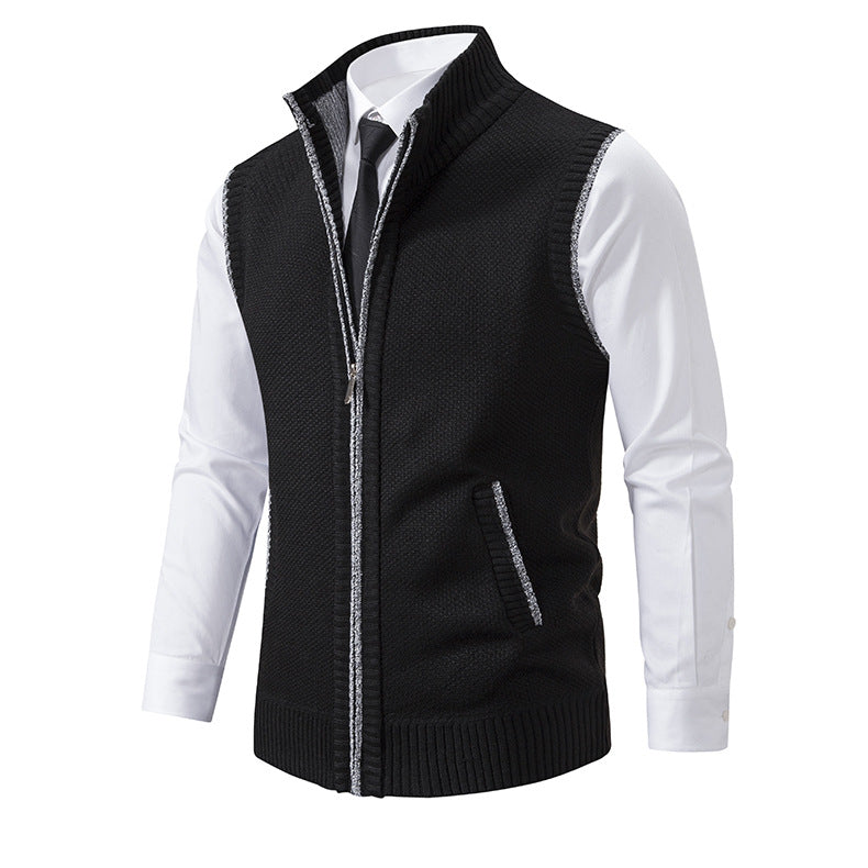 Herren Strickweste mit Reißverschluss und strukturiertem Design Aliams