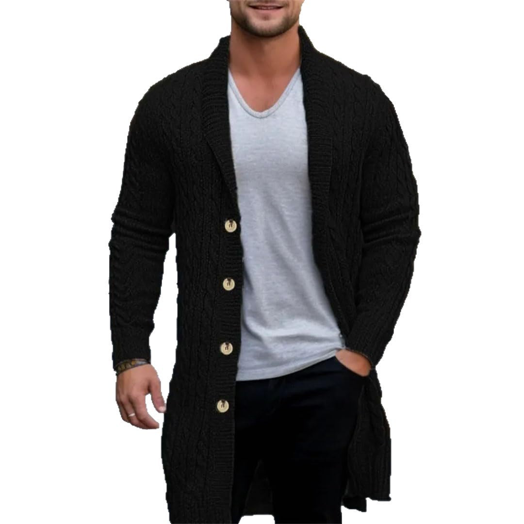 Herren Strickjacke mit offenem Design und Knopfdetails Aliams