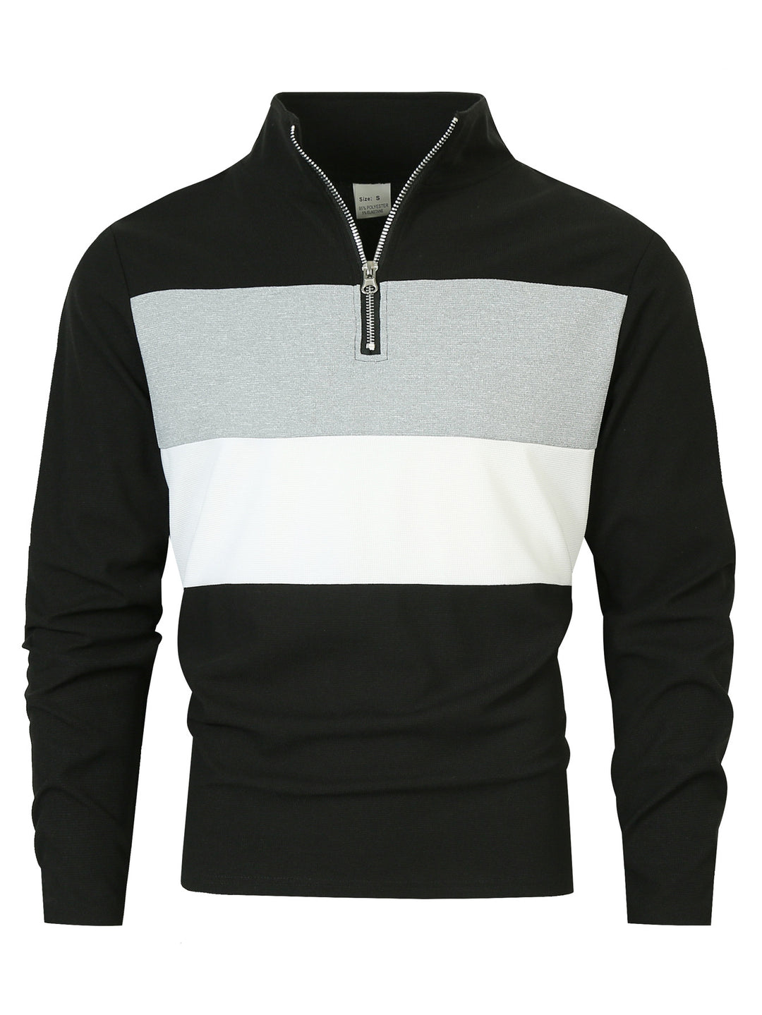 Herren Sportpullover mit modernem Stehkragen und Reißverschluss Aliams