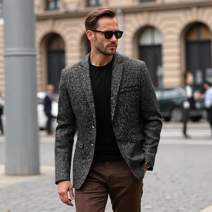 Herren strukturierter Casual Blazer Aliams