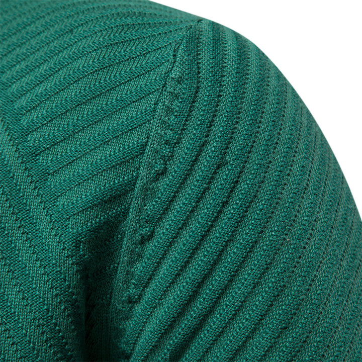 Herren Strickpullover mit modernem diagonalen Muster Aliams