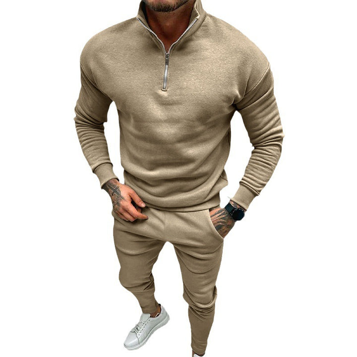 Herren Sportlicher Sweater mit Halbzip und elastischen Jogginghosen Aliams