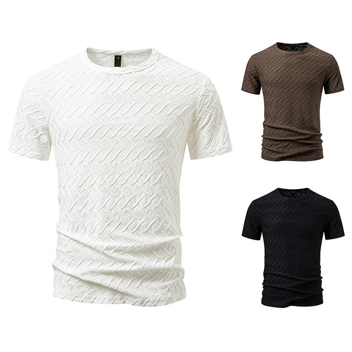 Herren Strukturiertes Kurzarmshirt mit modernem Design Aliams