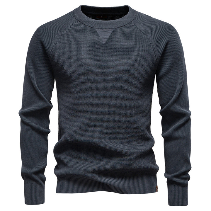 Herren Strickpullover mit innovativem Strukturmuster und Rundhalsausschnitt Aliams