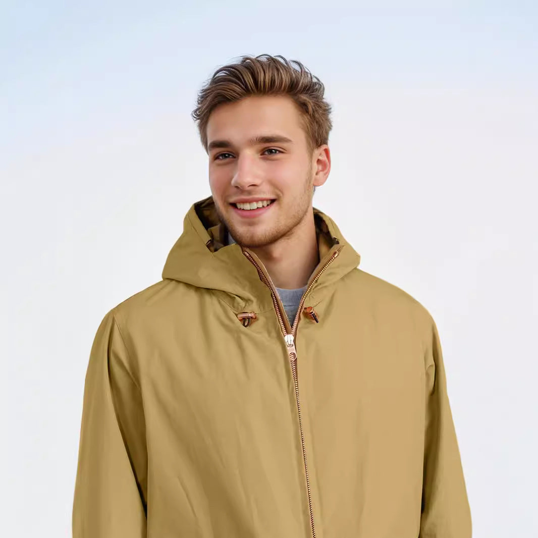Herren Übergangsjacke mit praktischen Taschen und verstellbarem Kapuzenkragen Aliams