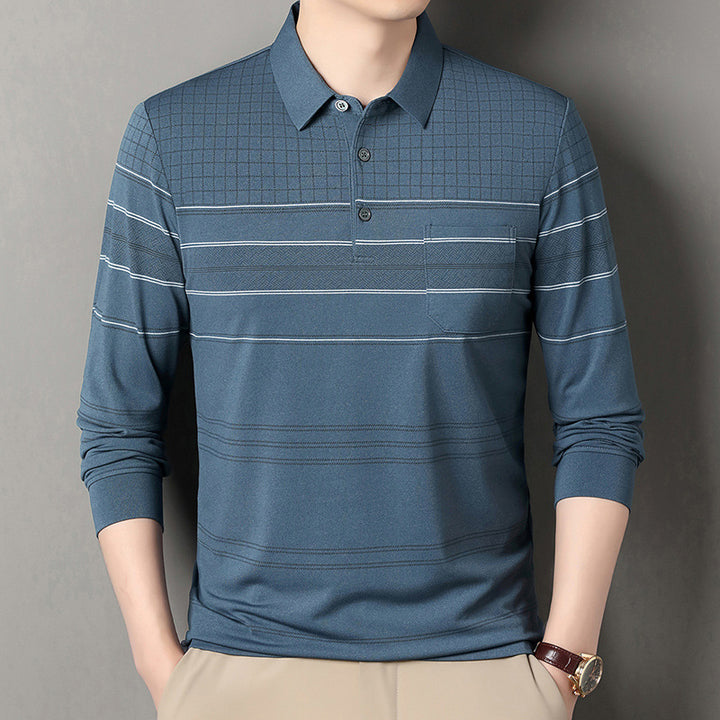 Herren komfortables Poloshirt mit strukturiertem Design und eleganten Details Aliams