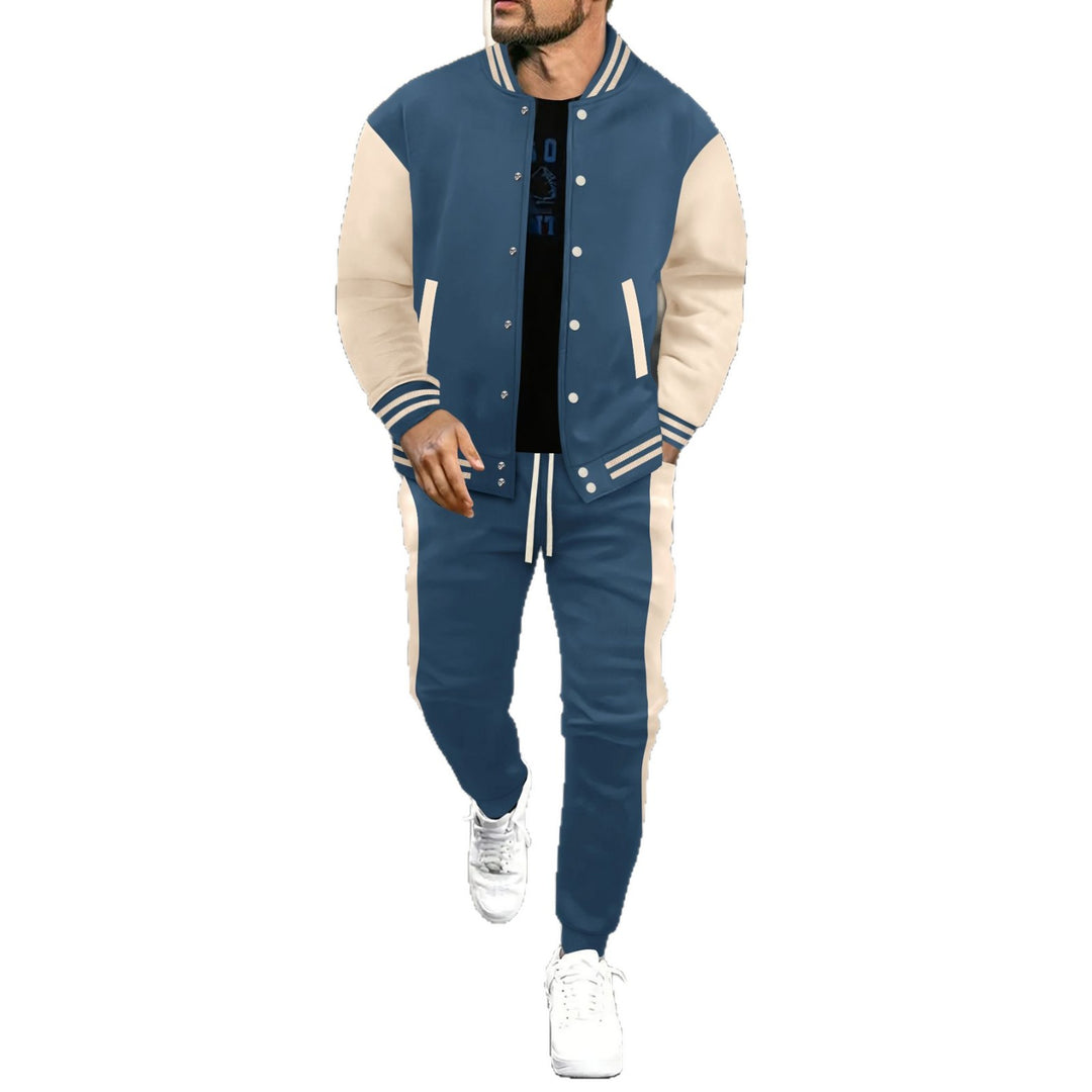 Herren stylischer Freizeitanzug mit atmungsaktiver Jacke und bequemen Jogginghosen Aliams