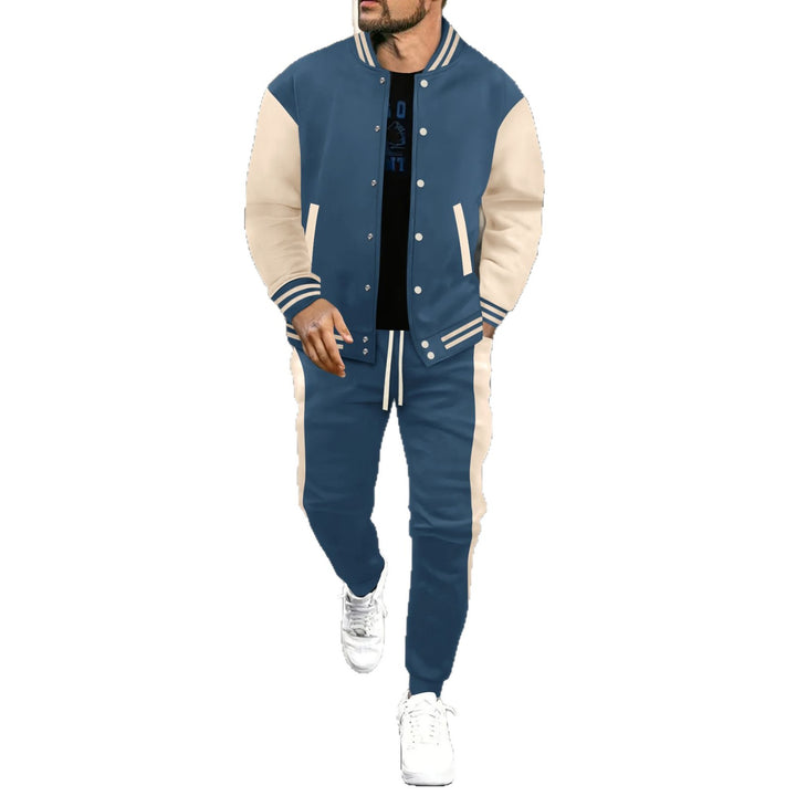 Herren stylischer Freizeitanzug mit atmungsaktiver Jacke und bequemen Jogginghosen Aliams