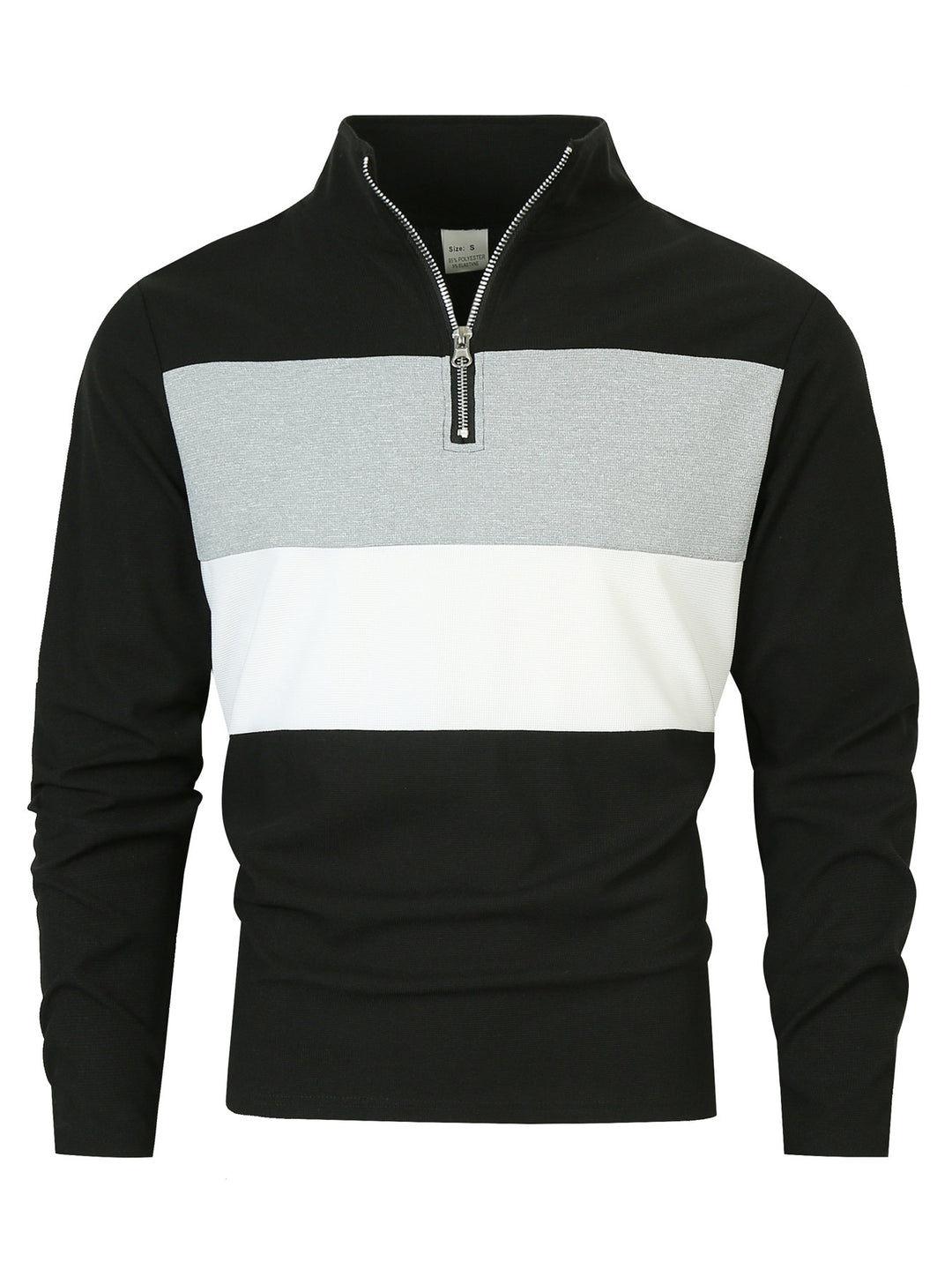 Herren Sportpullover mit modernem Stehkragen und Reißverschluss Aliams