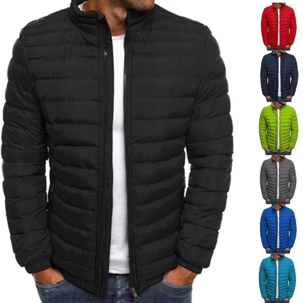 Herren leichte Steppjacke mit hohem Kragen und optimaler Isolierung Aliams