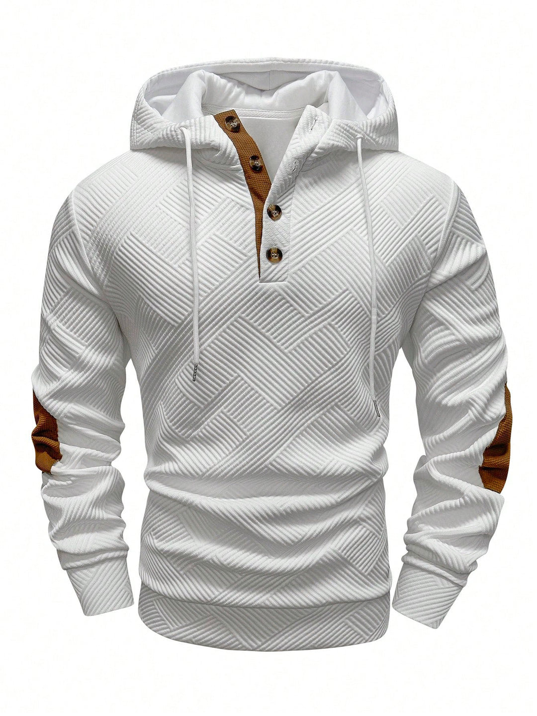 Herren Sportlicher Kapuzenpullover mit einzigartigem Strukturdesign und modischen Akzenten Aliams