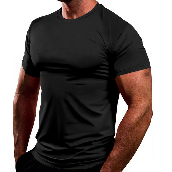 Herren Sportliches Basic T-Shirt aus atmungsaktiver Baumwolle Aliams