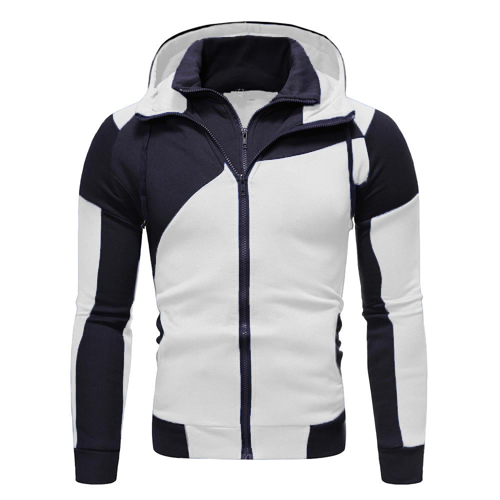 Herren sportlicher Kapuzenjacke mit modischem Farbblockdesign Aliams