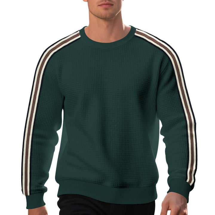 Herren Sportlicher Sweatshirt mit strukturiertem Design und seitlichen Streifen Aliams