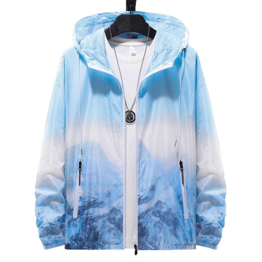 Herren Wind- und wasserfeste leichte Jacke mit einstellbarer Kapuze und reflektierenden Details Aliams