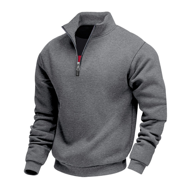 Herren strukturierter Pullover mit Reißverschluss Aliams